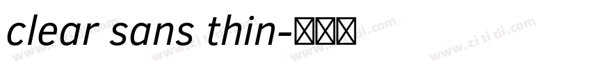 clear sans thin字体转换